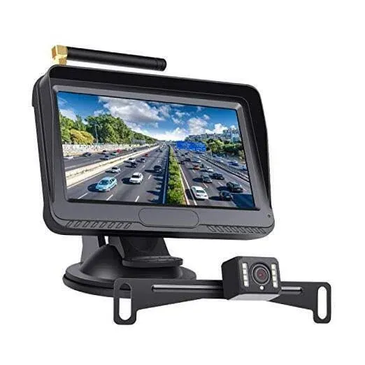 Wireless Digital Signal Backup Camera with Monitor 1080P, Night Vision Rear 