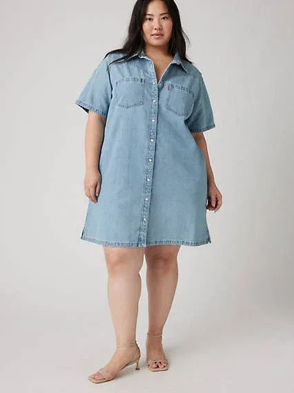 Levi's Women's Louisa Western Yoke Short Sleeve Denim Dress