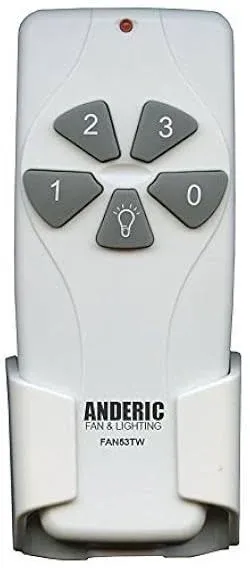 Anderic Chq7030t Fan53t White for Harbor Breeze Ceiling Fan Remote Control