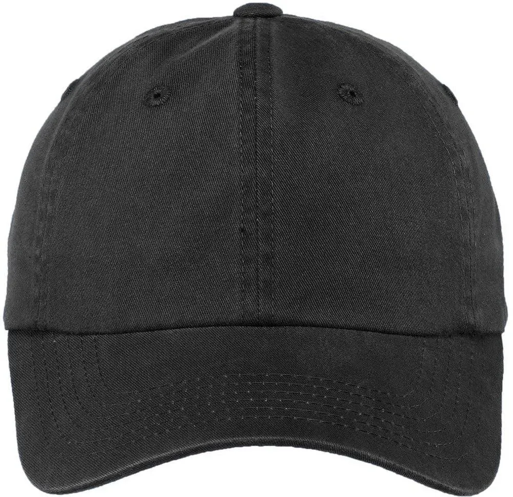 Port Authority LPWU Ladies Garment Washed Cap - Black