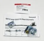 Honeywell Q314A 4586 Target Type Pilot Burner B&#034; Mont. Braket Stright Tip