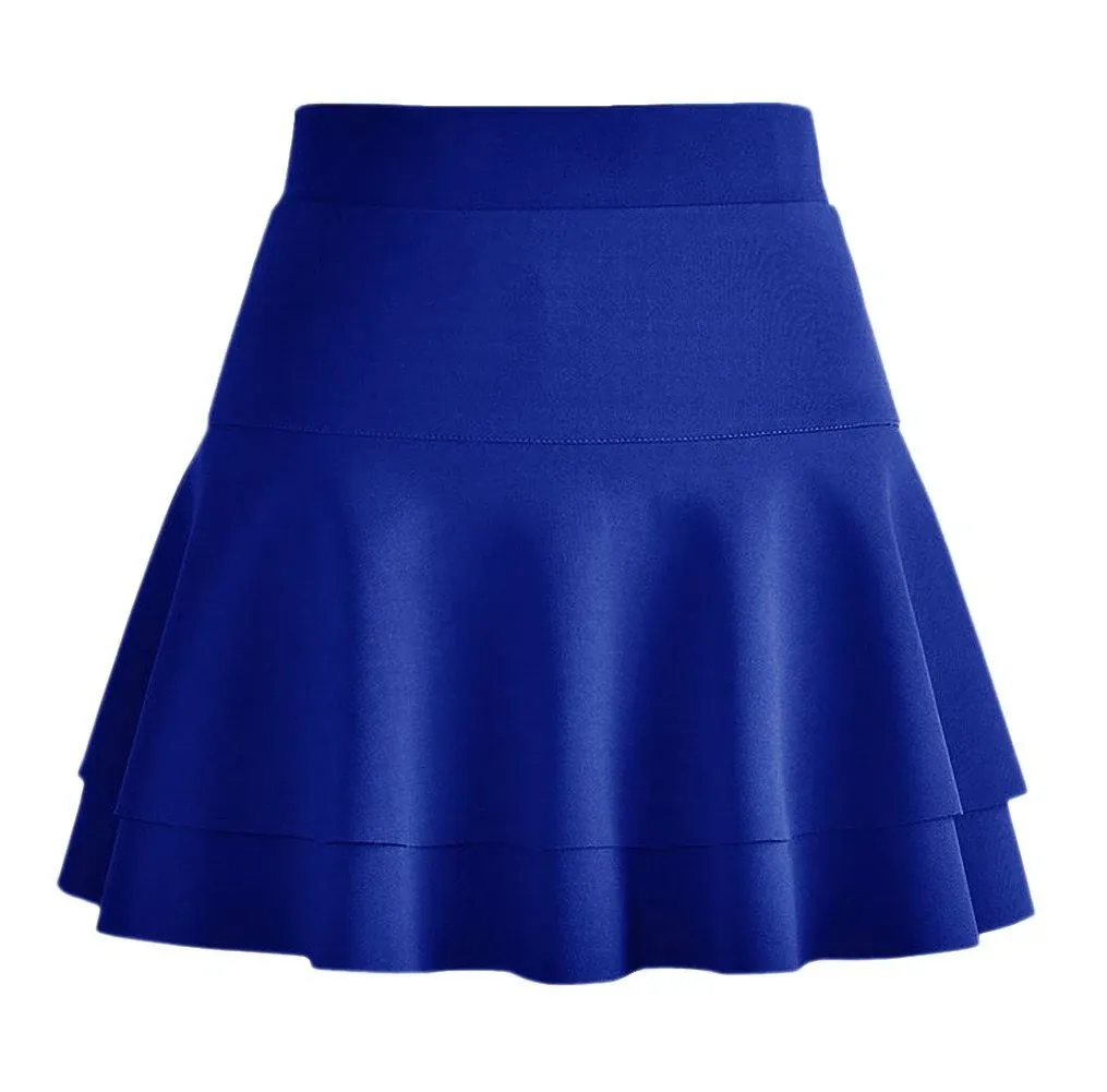 Afibi Casual Mini Stretch Waist Flared Plain Pleated Skater Skirt