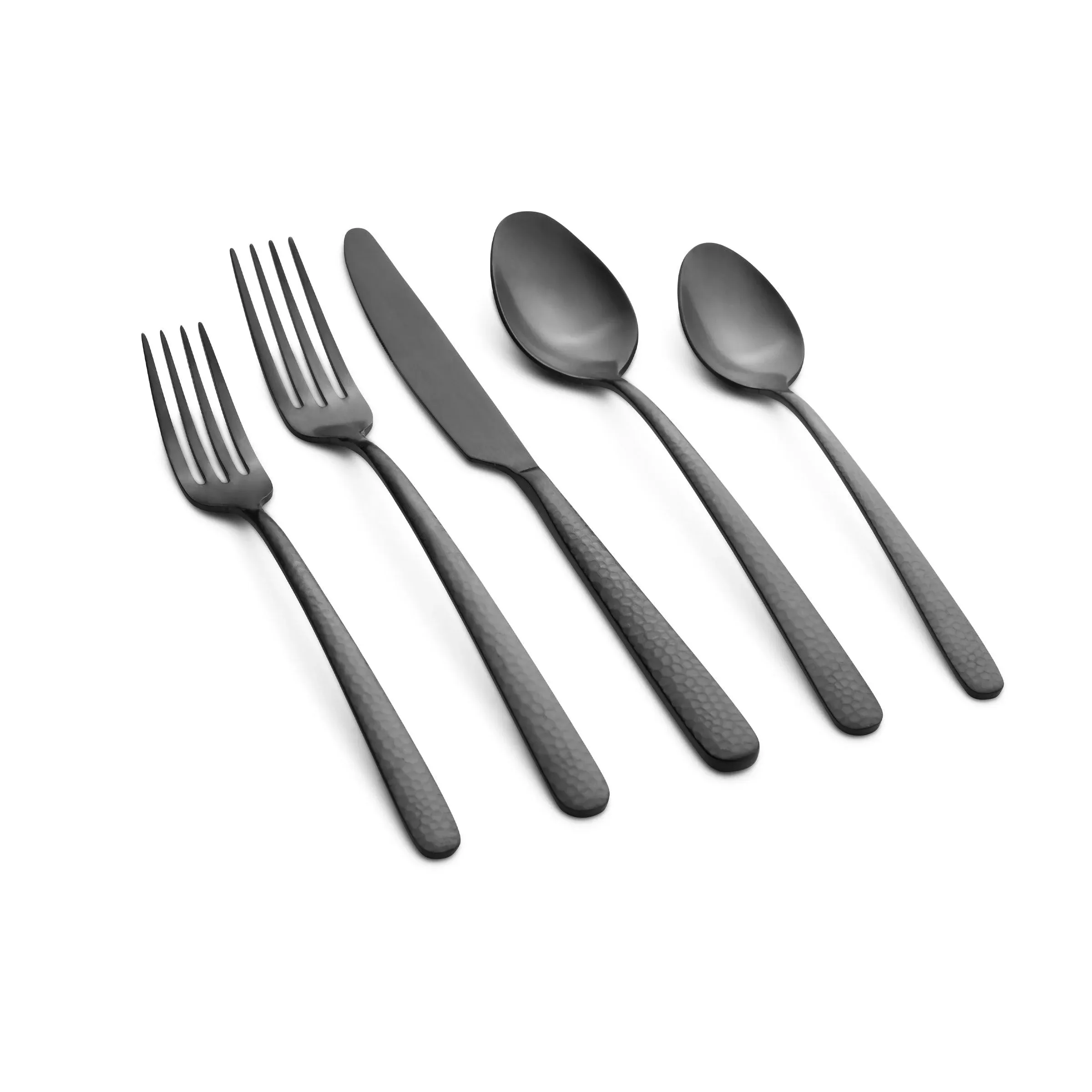 Fiesta Fiesta Conga Black Satin 20-Piece Flatware Set, Service for 4