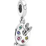 Pandora Women's Artist's Palette Dangle Charm, Silver, 0