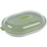 GoodCook BPA-Free Plastic Microwave Vegetable and Fish Steamer, GREEN,GREEN