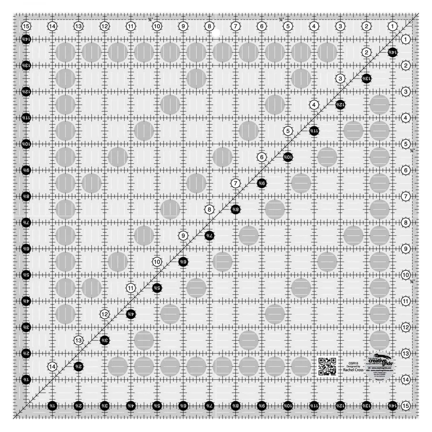 Omnigrid Ruler 15"x15" Square