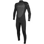 O'Neill Men's Reactor-2 3/2mm Back Zip Full Wetsuit, Black/Black, M