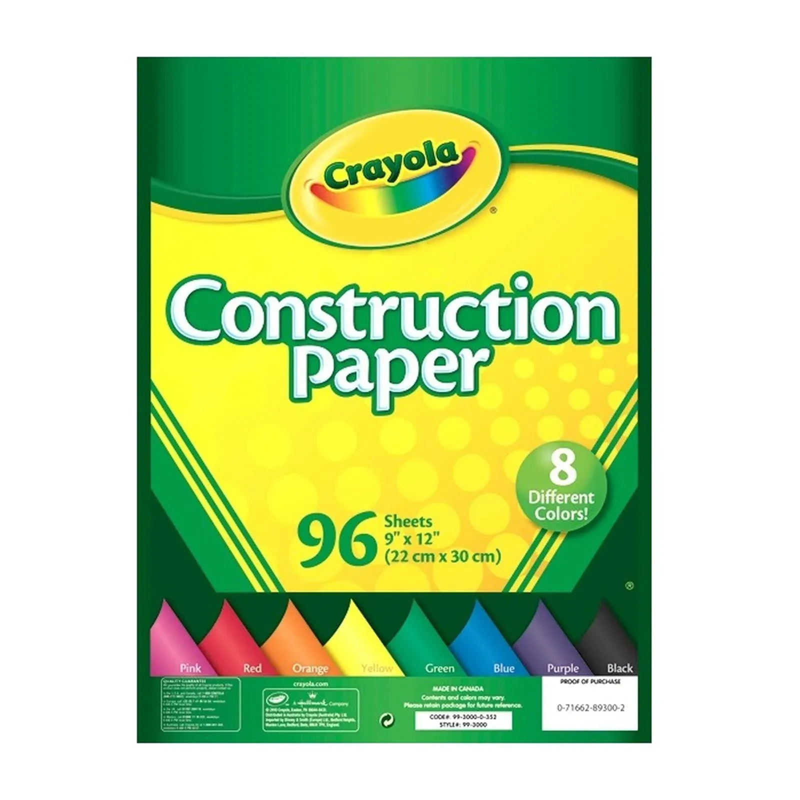 Crayola Construction Paper Pad, 9" x 12" - 96 sheets