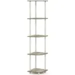 Furinno Turn-N-Tube 5 Tier Corner Display Rack Multipurpose Shelving Unit 99811