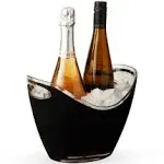 True Ice Bucket Holder Chilling Tub for Indoor and Outdoor Use Holds 4 Wine Bottles, 10.25", Clear