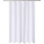 N&Y Home Extra Long Shower Curtain Liner Fabric 72 x 96 Inches Hotel Quality Washable Water Repellent White Spa Bathroom Curtains with Grommets