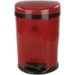 Ramddy Round Step Trash Can with Lid, Gabbage/Waste Bin with Pedals, 2.2 Gallons ...