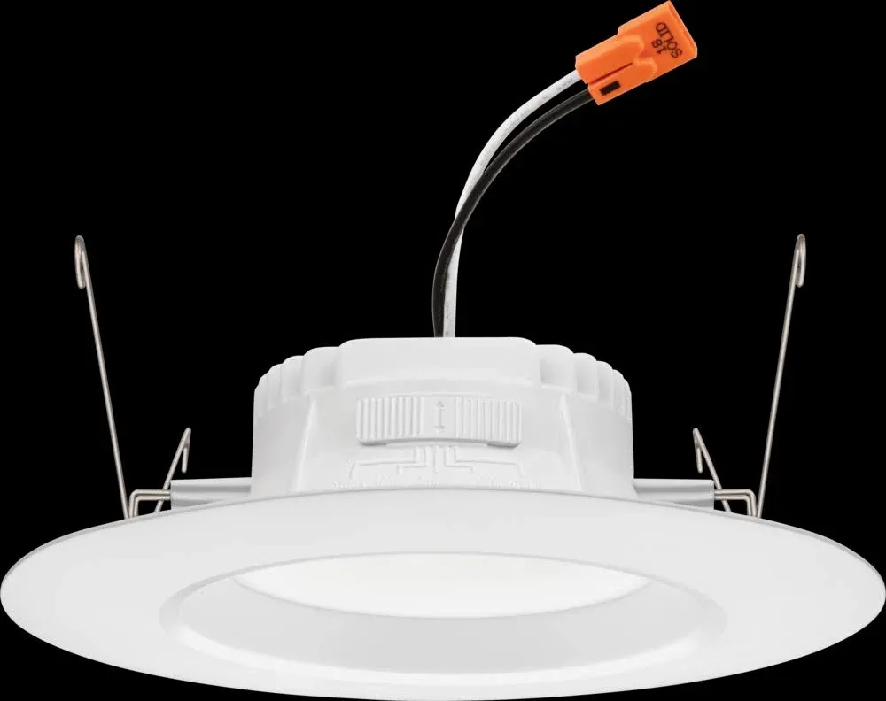 Juno RB56 SWW5 CP6 MW M2 RetroBasics Downlight Trim Kit, Switchable LED White, Baffle Trim, Switchable CCT, 2700K, 3000K, 4000K, and 5000K, 5- to 6-Inch, 6-Pack, Matte White