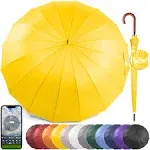 Royal Walk Windproof Large Umbrella for Rain 54 inch Automatic Open for 2 Persons Wind Resistant Big Golf Umbrellas for Adult Men Women Classic