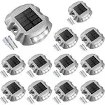 VOLISUN Solar Deck Lights Driveway Dock Lights 12-Pack