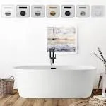 Iris 54" x 30" Freestanding Soaking Acrylic Bathtub