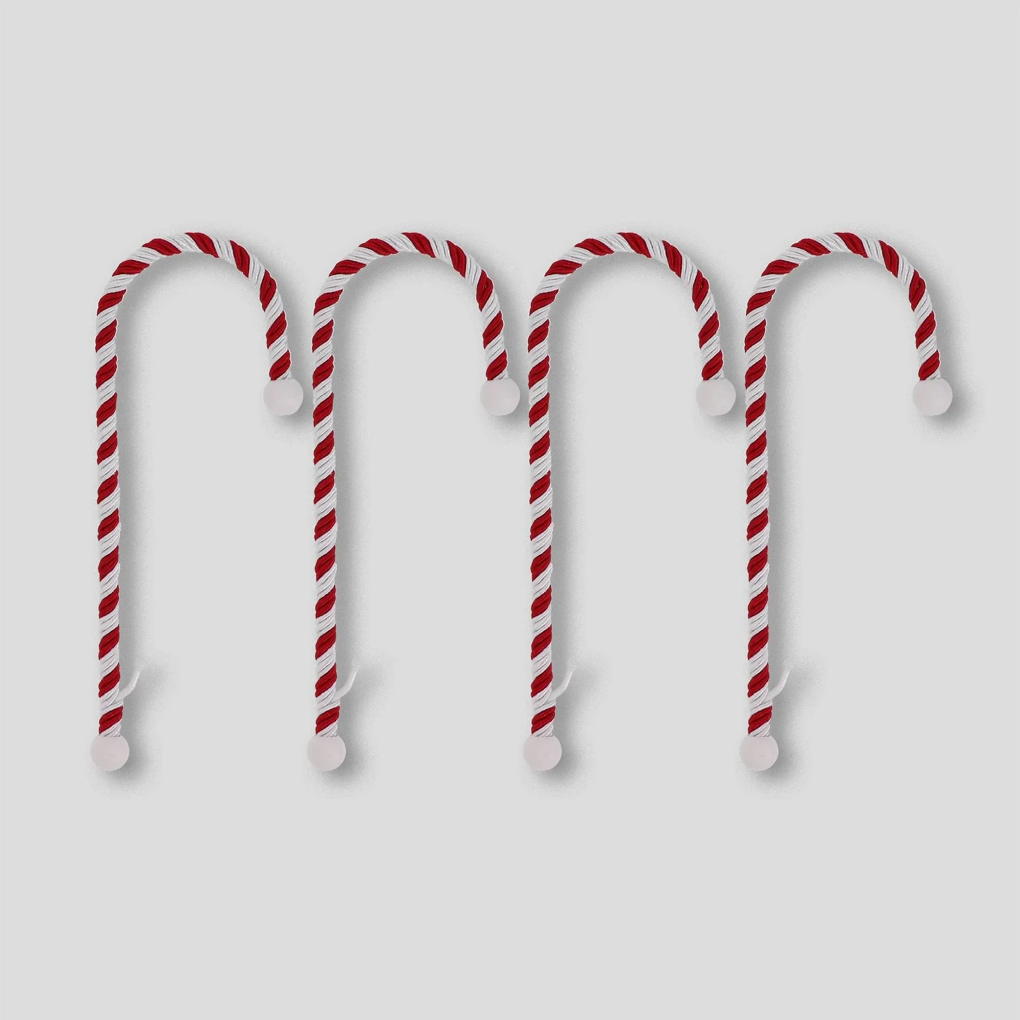 Candy Cane Stocking Holder (Classic Red &amp; White, 4-Pack) - Lightweight Christ...