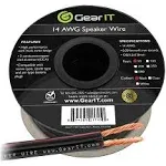 14AWG Speaker Wire, GearIT Pro Series 14 AWG Gauge Speaker Wire Cable (50 Feet / 15.24 Meters) Great Use for Home Theater Speakers