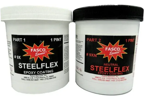 Fasco Epoxies Steelflex White - Epoxy Bottom Coating - Quart Kit