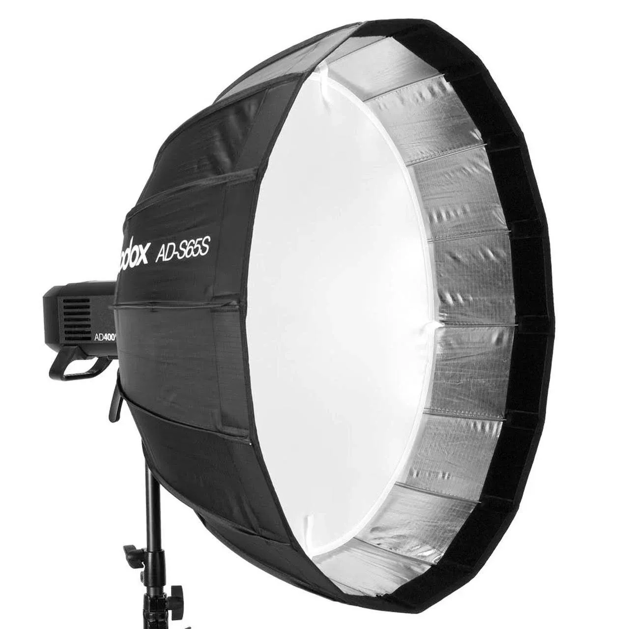 Godox AD-S65S Parabolic Softbox with Godox Mount and Grid (Gold/Silver, 25.6)