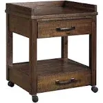 Ashley Baldridge Printer Stand - Rustic Brown