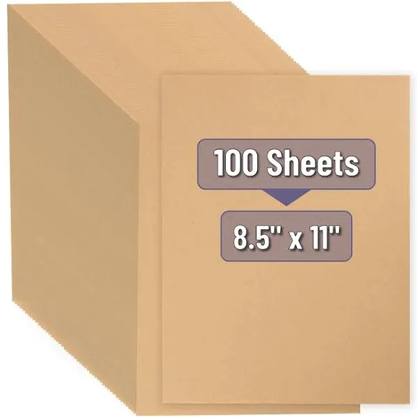 Mr. Pen- Kraft Paper Sheets, 50 Pack, 8.5 x 11", Kraft Paper, Brown Craft Paper ...