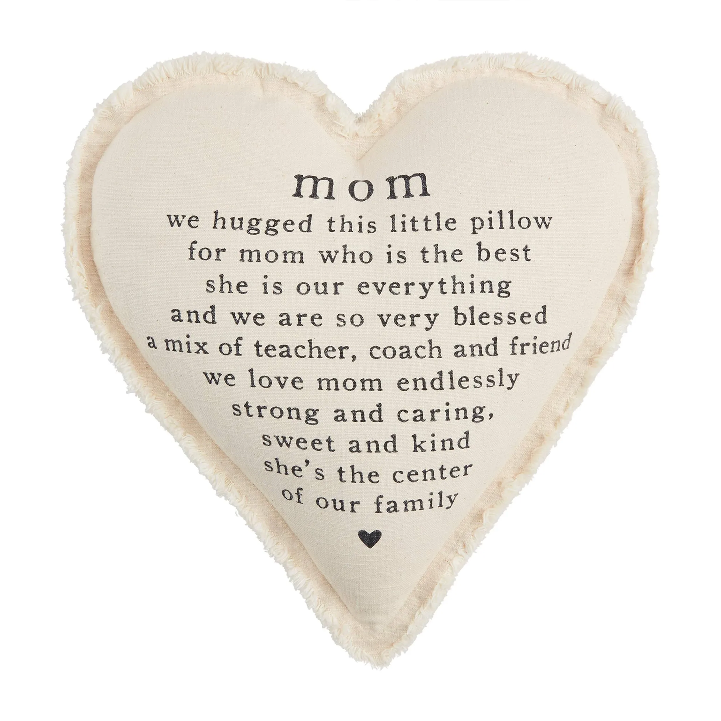 Mud Pie Mom Heart Pillow