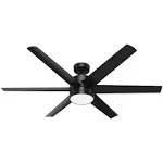 Solaria Matte Black 60-Inch LED Ceiling Fan