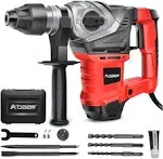 AOBEN Rotary Hammer Drill with Vibration Control and Safety Clutch,13 Amp Heavy Duty 1-1/4 inch SDS-Plus Demolition Hammer