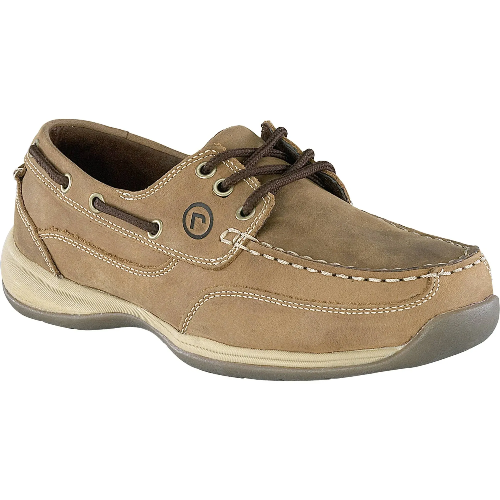 Rockport Works Men's Tie Boat Safety Shoes - Brown