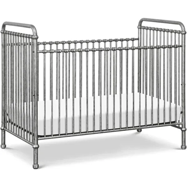 Namesake Classic Abigail 3-in-1 Metal Convertible Crib in Vintage Silver