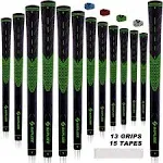 SAPLIZE Golf Grips (13 Grips + 15 Tapes Bundle), Rubber Golf Club Grips, Standard ...