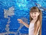 Sensory Wall Sequin Flip Fabric for Kids, 5 Yards 0.2&#034; Large Sequins Sensory ...