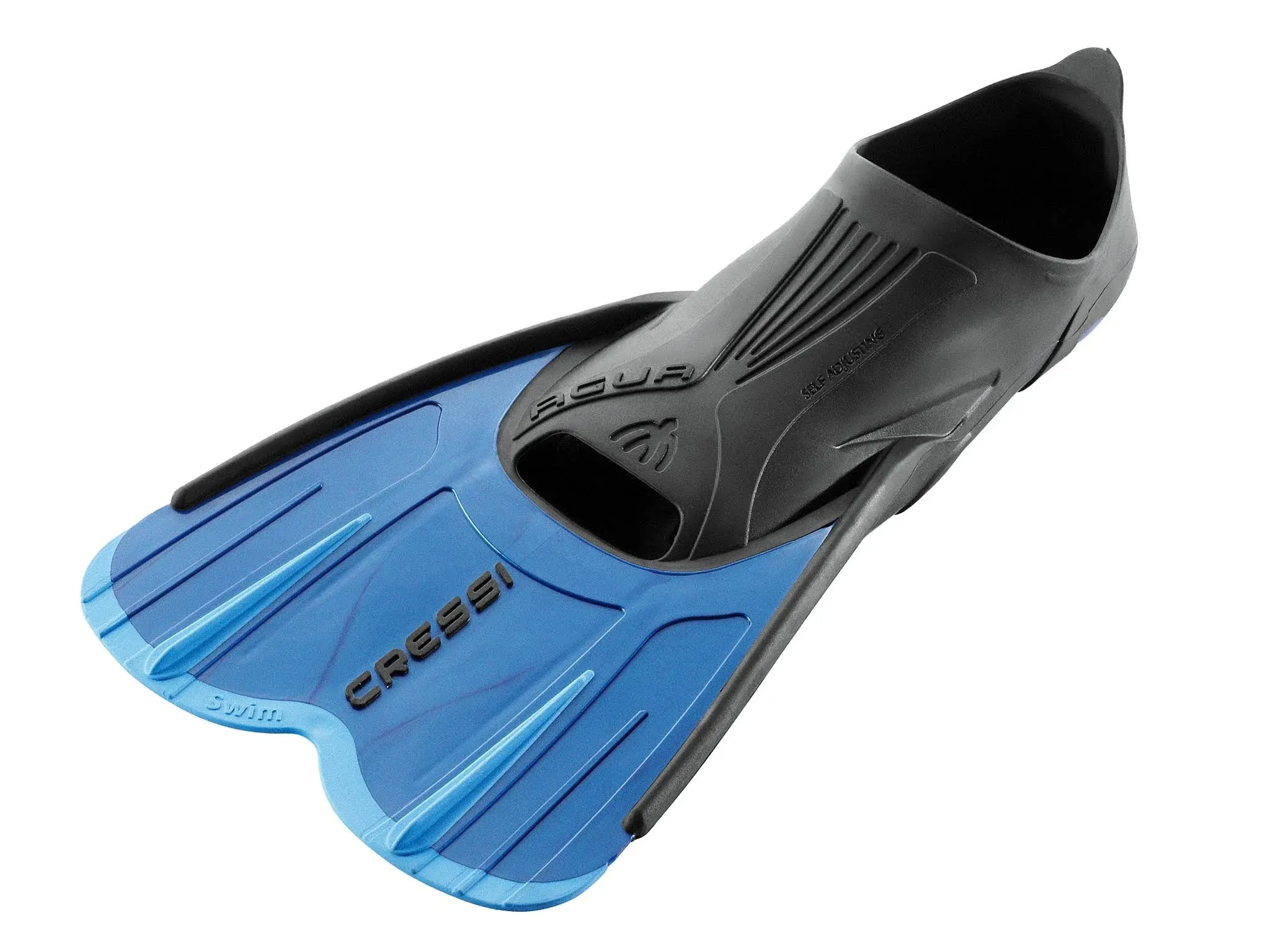 Cressi Adult Short Light Swim Fins with Self-Adjustable Comfortable Full Foot Pocket - Perfect for Traveling - Agua Short: Made in Italy