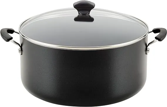 Farberware Cookware Nonstick Stockpot with Lid, 10.5 Quart, Aqua