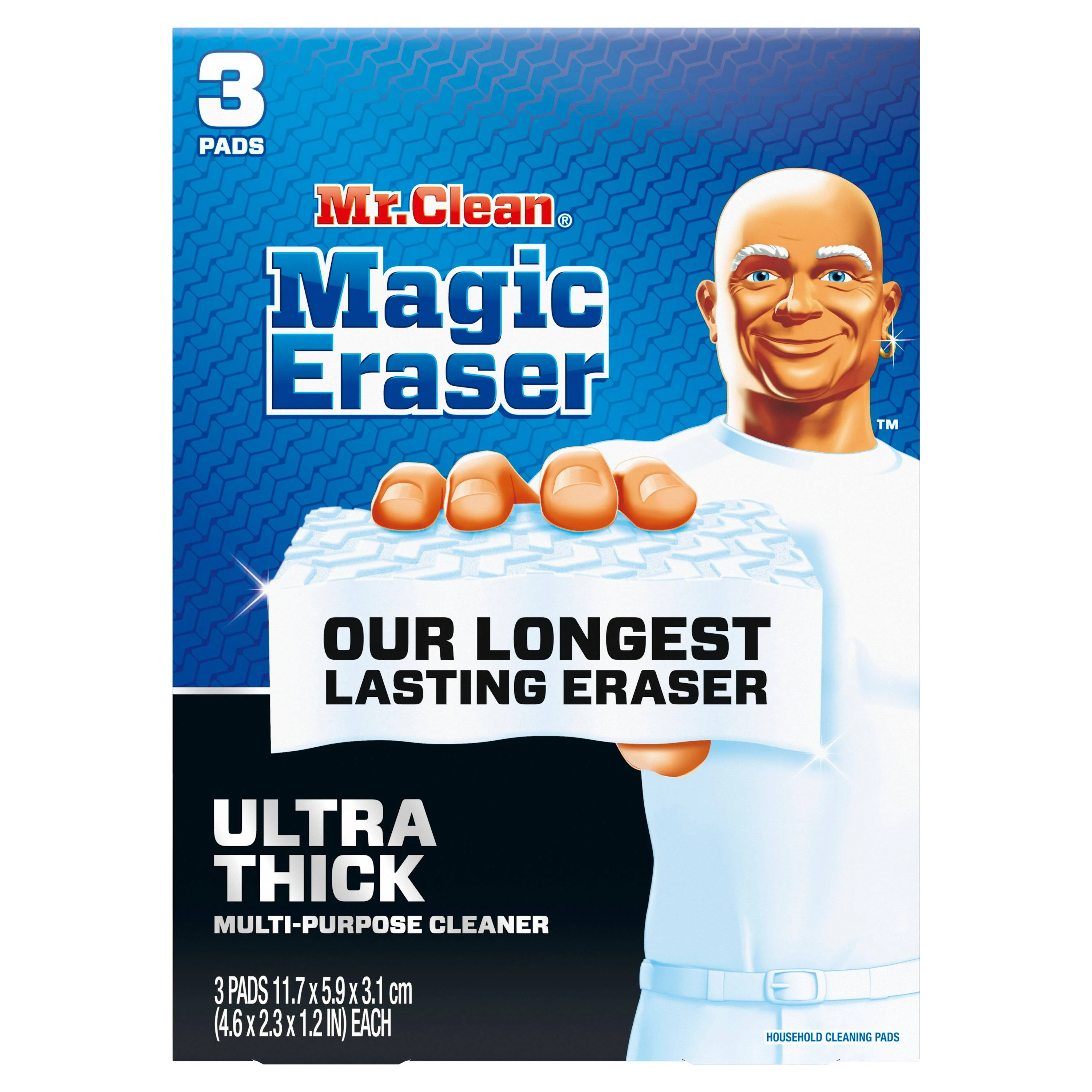 Mr. Clean Magic Eraser Ultra Thick Multi-Purpose Cleaner Pads, 3 Count