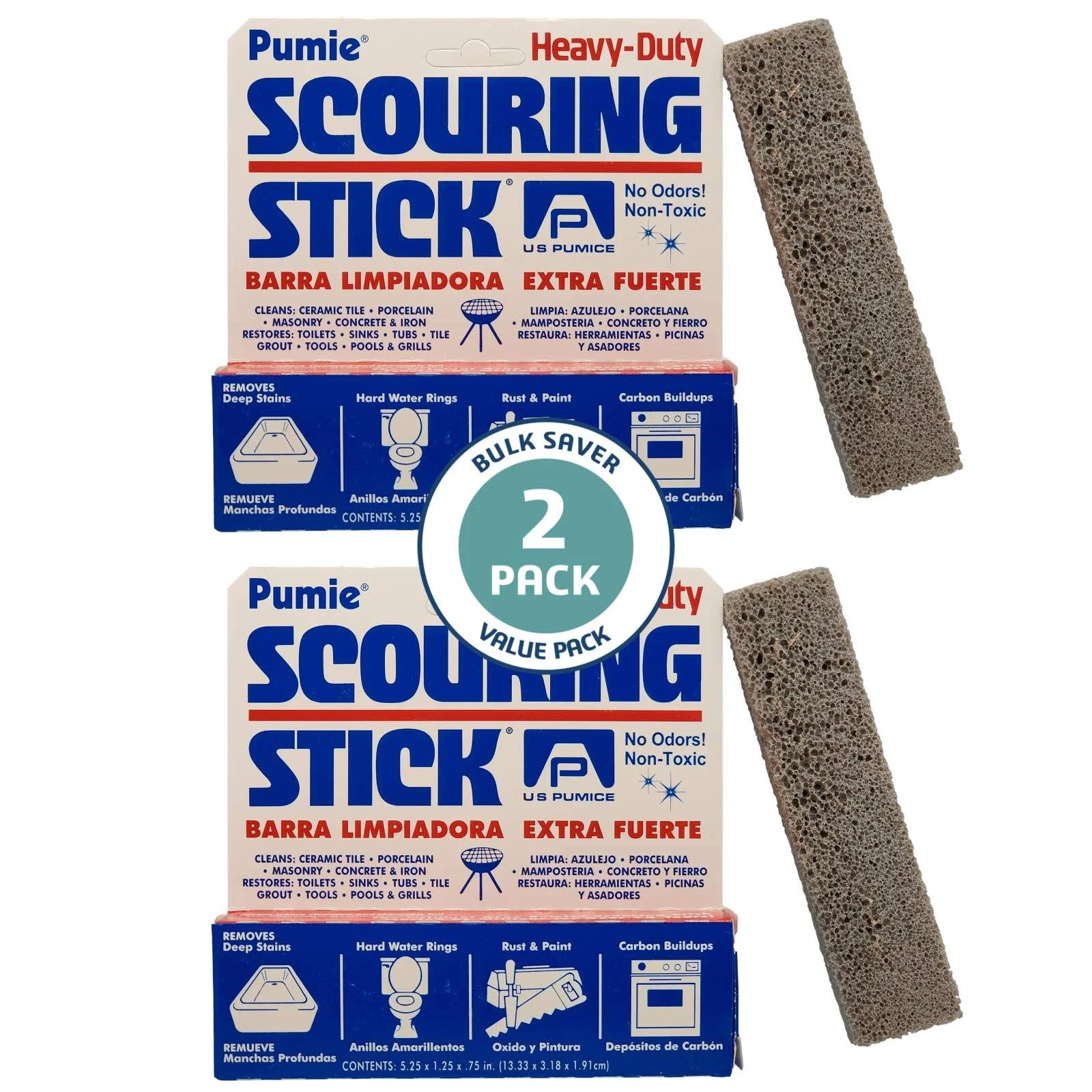 Pumie Scouring Stick, removes hard stains, non toxic, hand held Super Original!