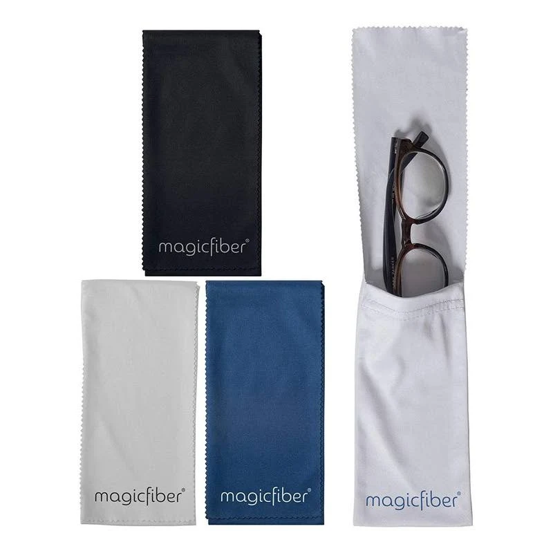 MagicFiber Microfiber Eyeglass Sunglasses Cell Phone Cleaning Pouch Case 4-Pack