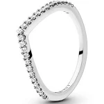 Pandora Sparkling Wishbone Ring