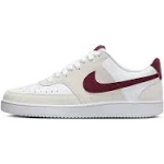 Nike Court Vision Low Women's Basketball Sneakers, Size: 8, White Team Red