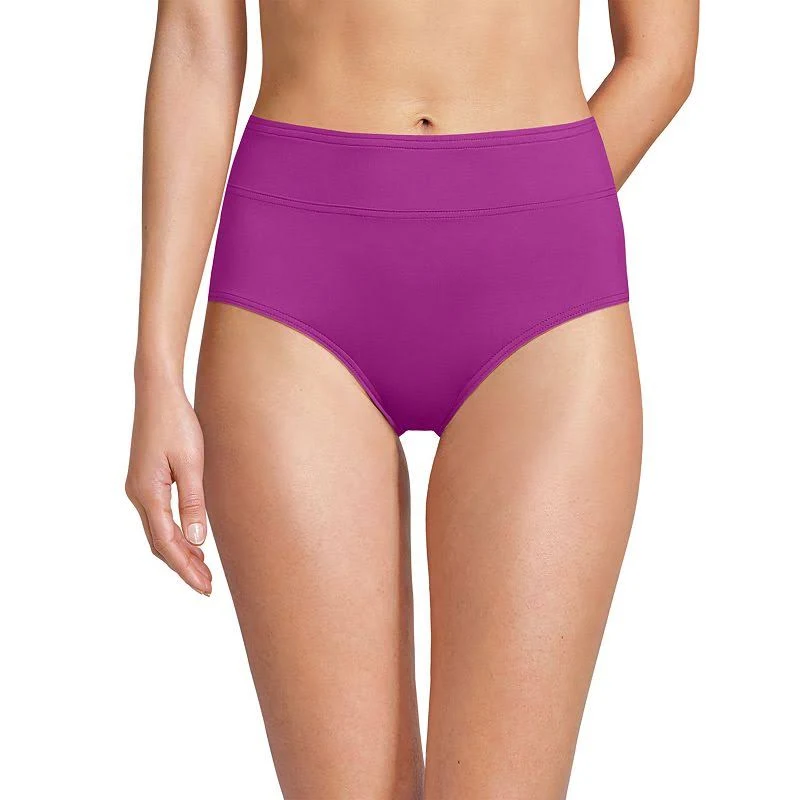 Lands' End Women's Tummy Control High Waisted Bikini Swim Bottoms