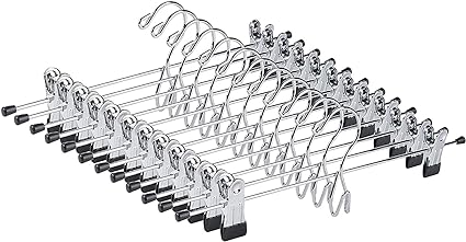 Amber Home 26 Pack Heavy Duty Add On Metal Pants Skirt Hangers