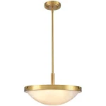 3-Light Gold Pendant Light Frosted Glass Pendant Light Fixture | Claxy