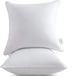 Leeden 20 x 20 Pillow Inserts (Set of 2) - Throw Pillow Inserts with 100% Cotton Cover - 20 Inch Square Interior Sofa Pillow Inserts - Decorative Pillow Insert Pair - White Couch PillowLeeden 20 x 20 Pillow Inserts (Set of 2) - Throw Pillow Ins…