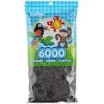 Perler Beads Fuse for Crafts, Black, Small, 6000pcs Black 