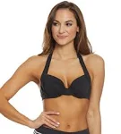 Tommy Bahama Pearl Underwire Halter Bikini Top Black / 34DD