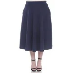 White Mark Plus Tasmin Flare Midi Skirts - Grey