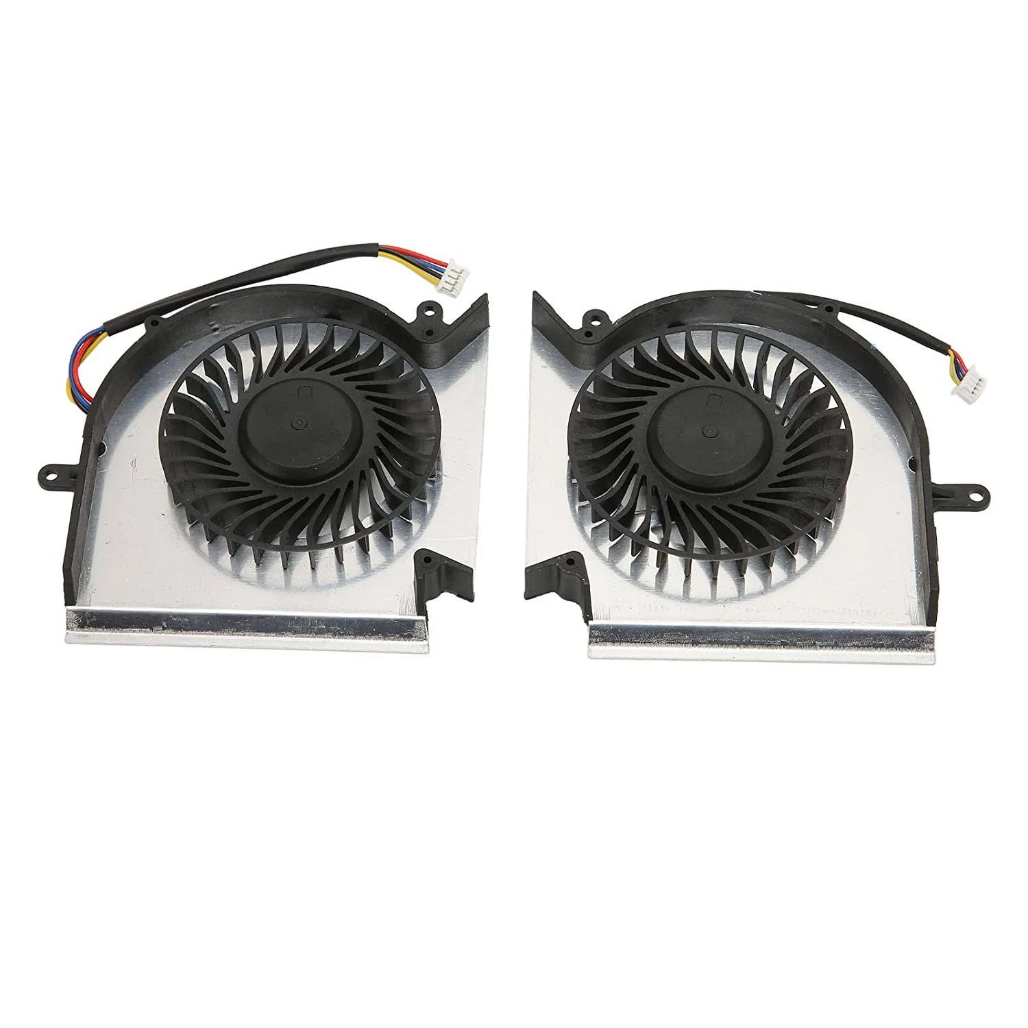 CPU GPU Cooling Fan for GE75 GP75 GL75 WE75 GE63 GP63 GL63 GV63 GE73 GL73VR, 4 Pin Power Connector Aluminum Alloy ABS Laptop Cooling Fan(CPU and GPU Fan)