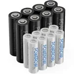 AA AAA Rechargeable Batteries POWEROWL Pre-Charged High Capacity 2800mAh & 1000mAh 1.2v NiMH Battery Low Self Discharge