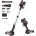 Inse Cordless Vacuum Cleaner, 6-in-1 Rechargeable Stick Vacuum with 2200 mAh Battery, 20kPa Powerful Lightweight Vacuum Cleaner, Up to 45 Mins